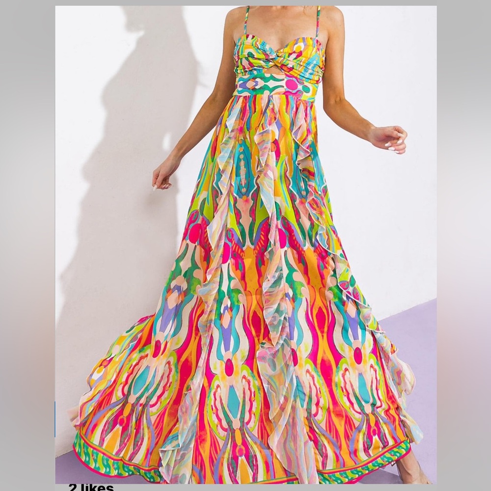 NWT Flying Tomato “DANCE THE NIGHT AWAY”MAXI DRESS Small - Picture 9 of 13
